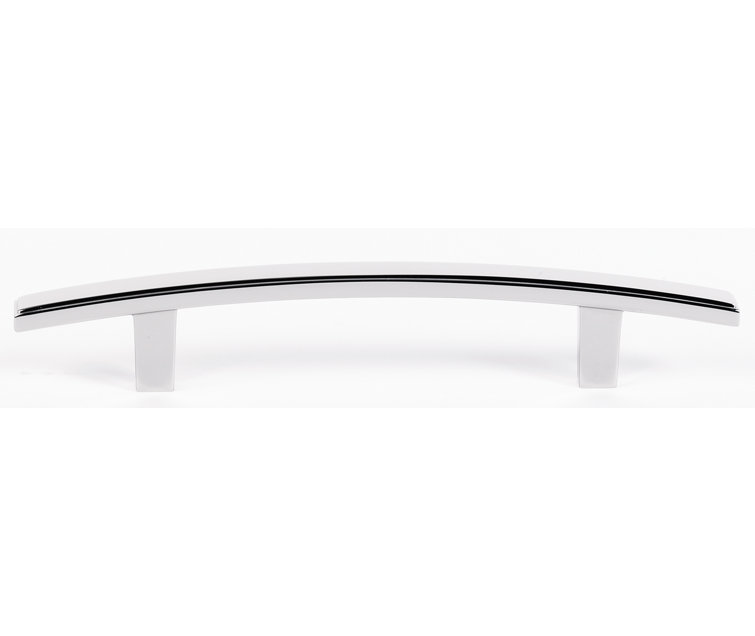 Polished Nickel 4" Arch Pull Bar with Mounting Hardware