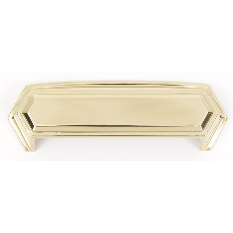 Polished Brass 4" Modern Traditional Cup Pull