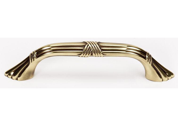 Traditional Brass 3.5" Polished Bar Pull with Mounting Hardware