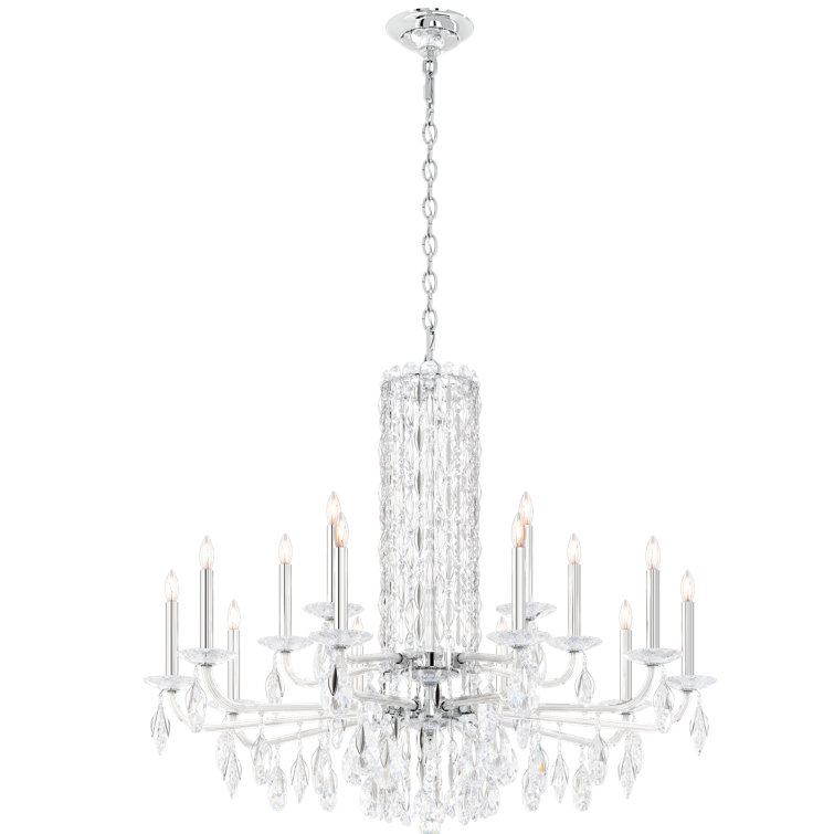 Sarella 15-Light Stainless Steel Heritage Crystal Chandelier