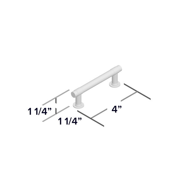 Matte Black Brass Bar Pull with Mounting Hardware, 10-Pack