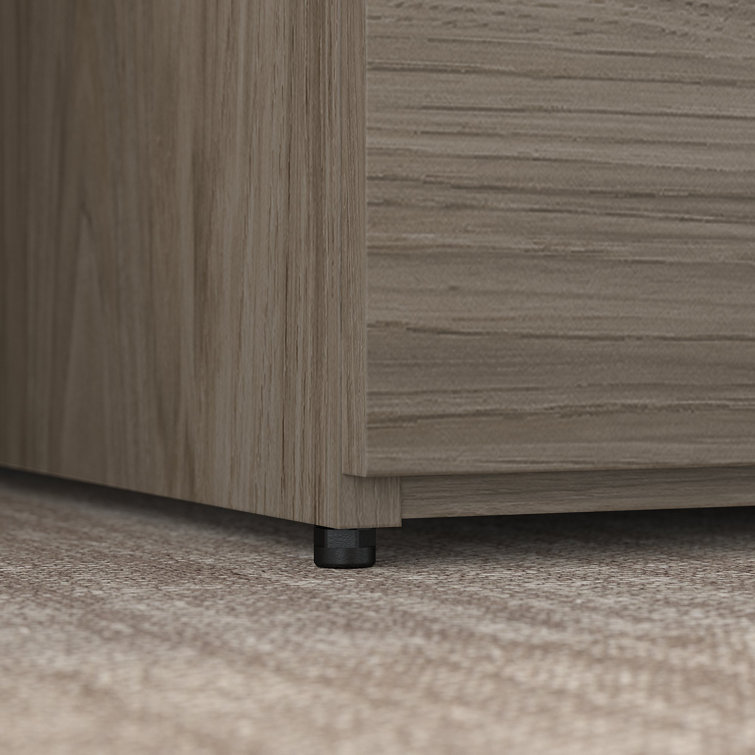 Modern Hickory 44" Wide Lockable Office Storage Cabinet