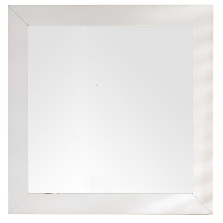 Bright White Transitional Rectangular Wood Framed Mirror 40"x29"