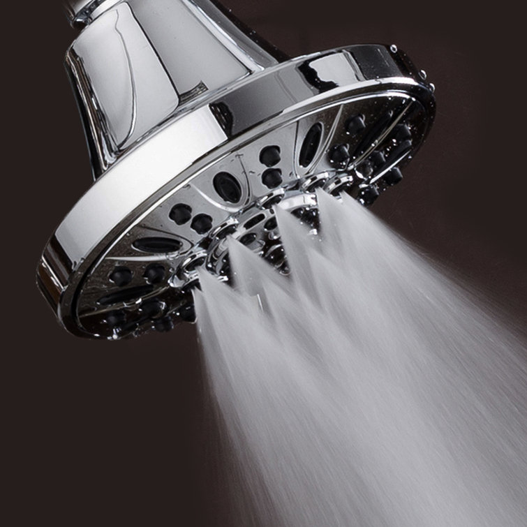 High Pressure Chrome 6-Setting Wall Mounted Shower Head