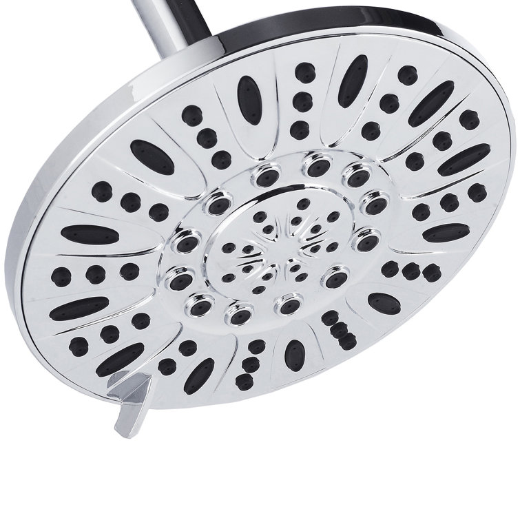 Chrome 7" Round 6-Setting Rainfall Shower Head