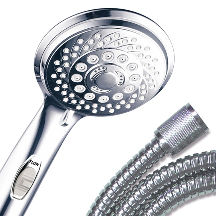 Chrome 7-Setting Handheld Shower Head with Extra-Long Hose