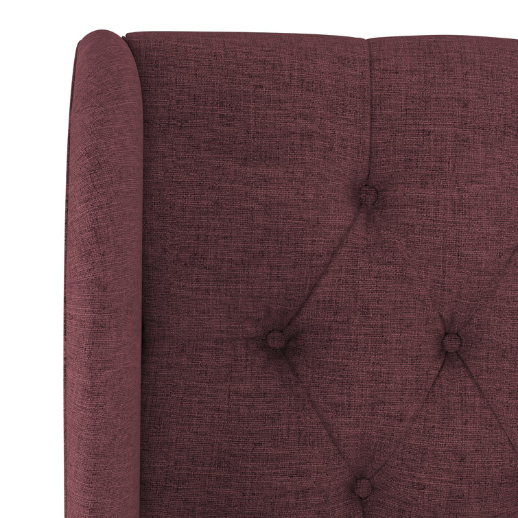 Zuma Natural Textured Linen Tufted California King Upholstered Headboard