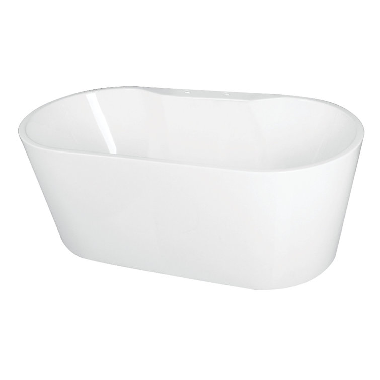 Aqua Eden 55-Inch White Acrylic Freestanding Tub