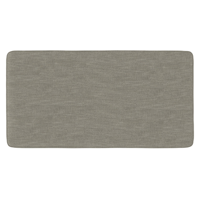 Gray Transitional Upholstered Rectangular Ottoman