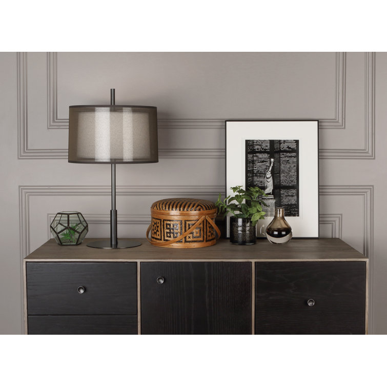 Deep Patina Bronze Double Shade Table Lamp