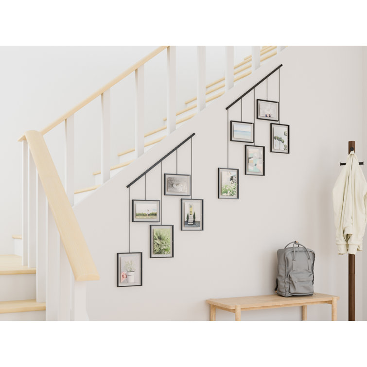 Exhibit Ledge Black Metal 5-Picture Frame Set for Modern Wall Display