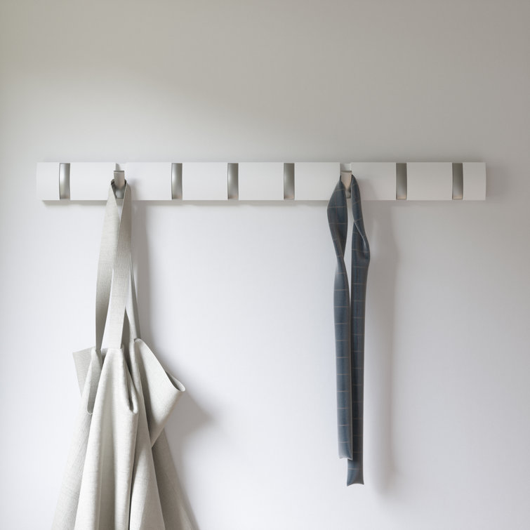 Umbra Flip 8 Sleek White Hardwood Wall Hook