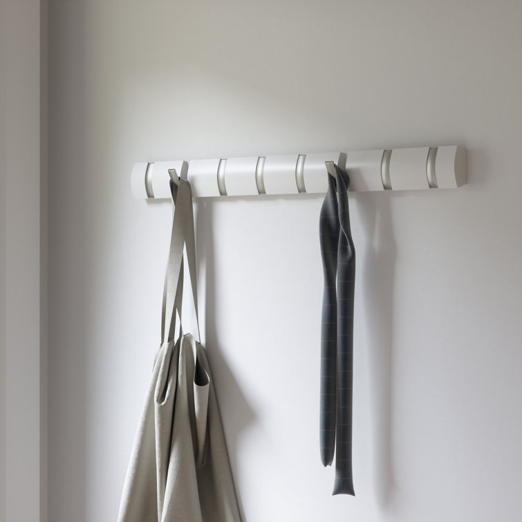 Umbra Flip 8 Sleek White Hardwood Wall Hook