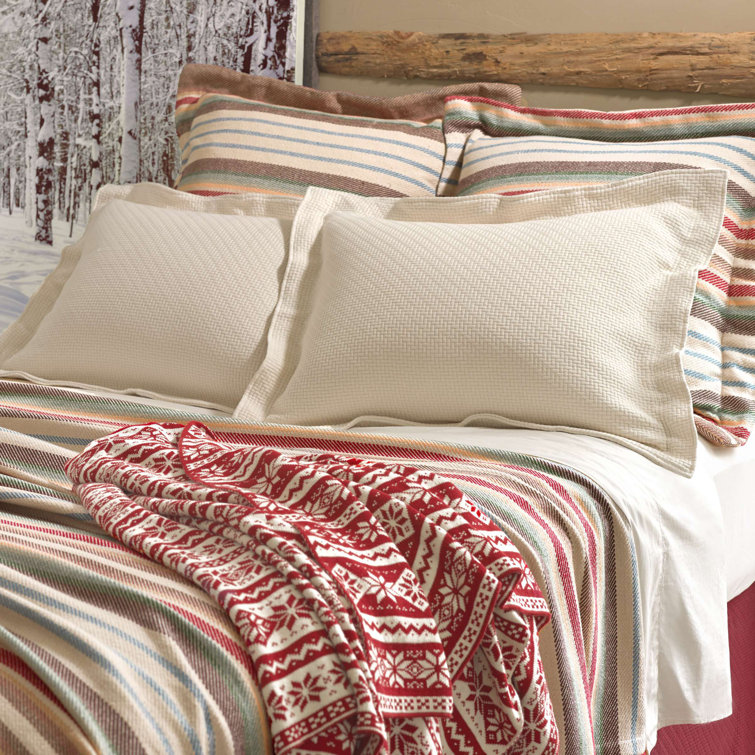 Ranch Vertical Stripe Cotton Pillow Sham - Machine Washable
