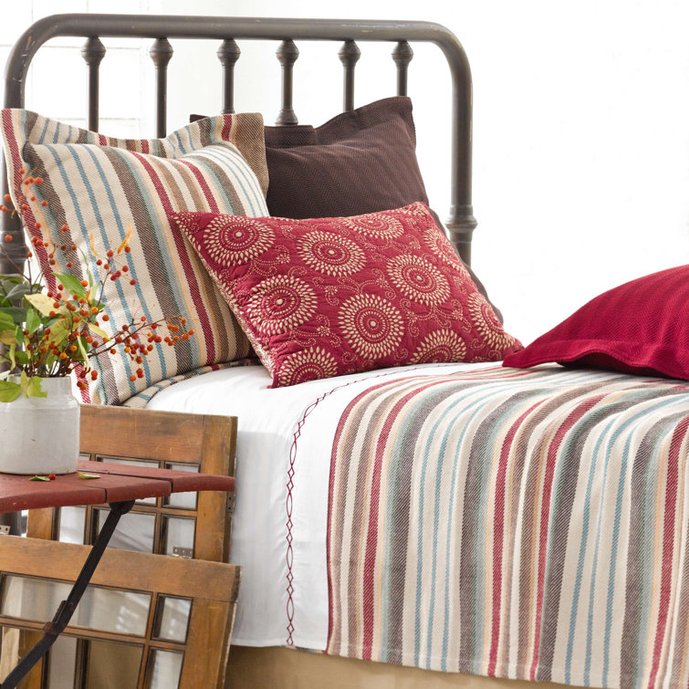 Ranch Vertical Stripe Cotton Pillow Sham - Machine Washable