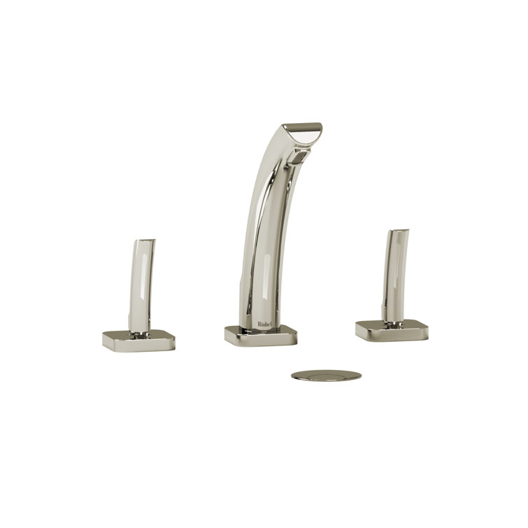 Polished Nickel Widespread Lavatory Faucet with Lever Handles