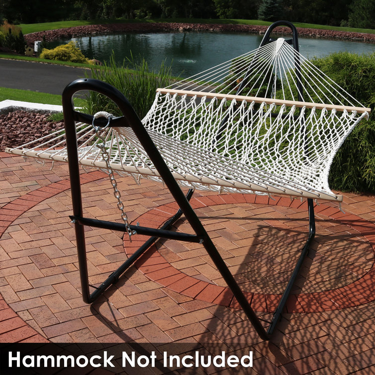 Black Powder-Coated Steel Universal Hammock Stand for 9 to 14 Feet