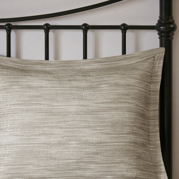 King Taupe Microfiber Seersucker Comforter Set with Decorative Pillows