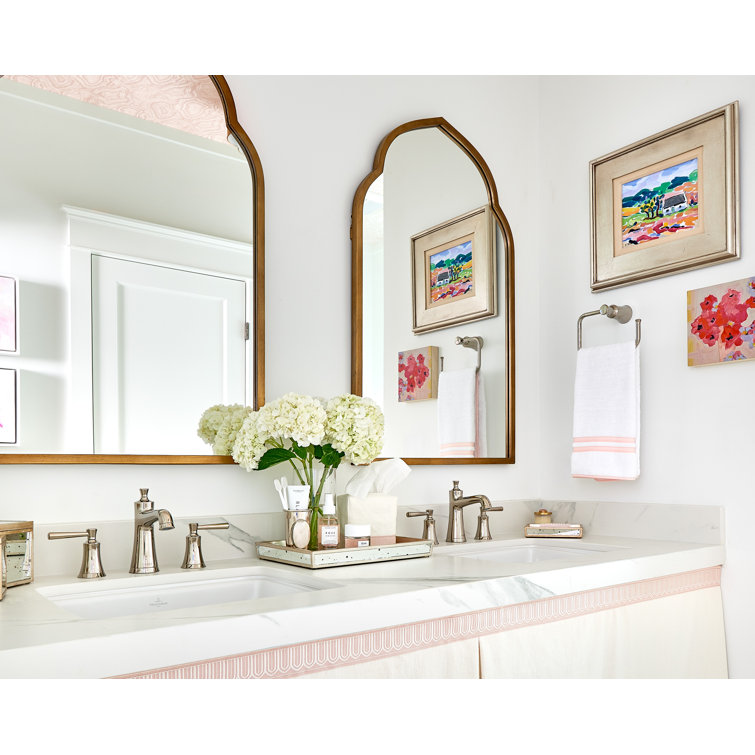 Joleena Polished Nickel 2-Handle Low-Arc Bathroom Faucet