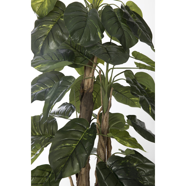 80'' Green Faux Palm Tree in Tall Planter