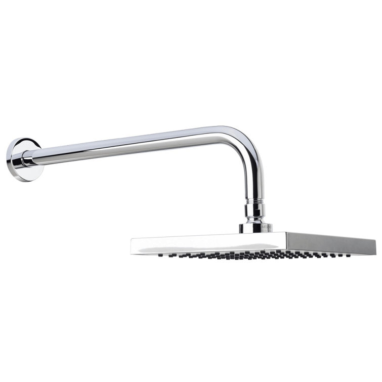Polished Chrome Handheld Rain Shower Head with Wall Mount