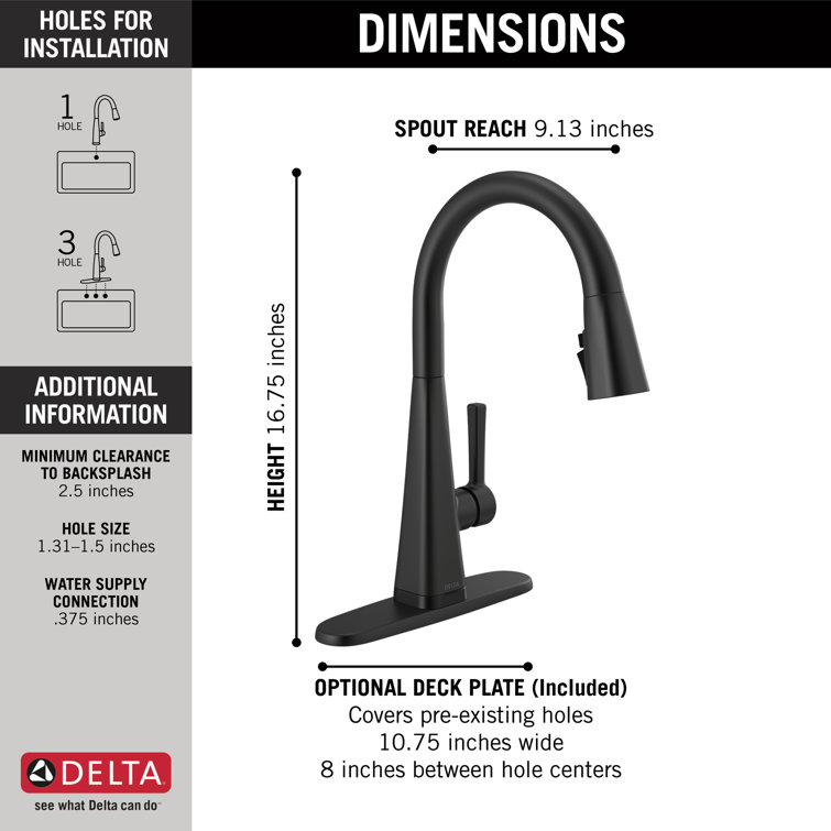 Matte Black Touch Kitchen Faucet with Pull-Down Sprayer