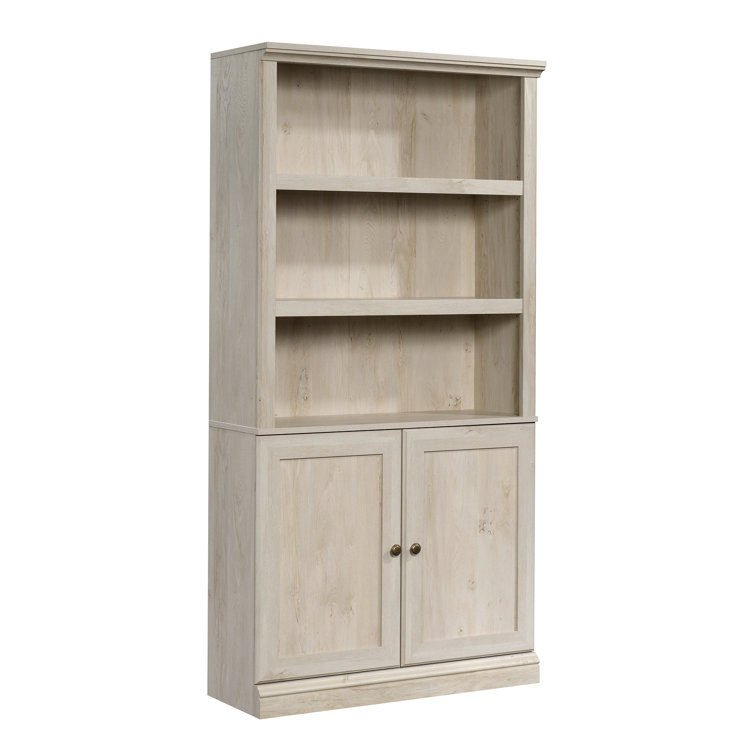 Chalked Chestnut Adjustable 5-Shelf Bookcase with Doors