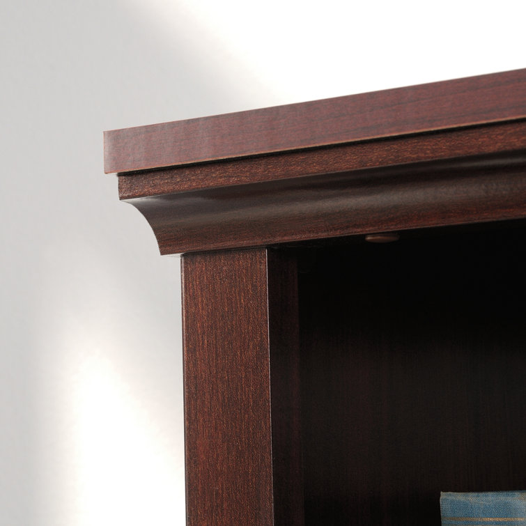 White Adjustable 5-Shelf Bookcase with Doors