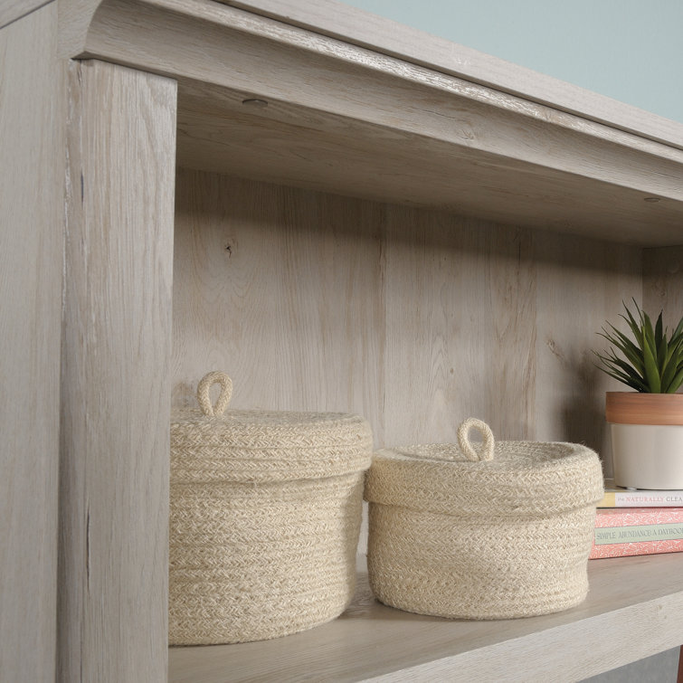 Chalked Chestnut Adjustable 5-Shelf Bookcase with Doors