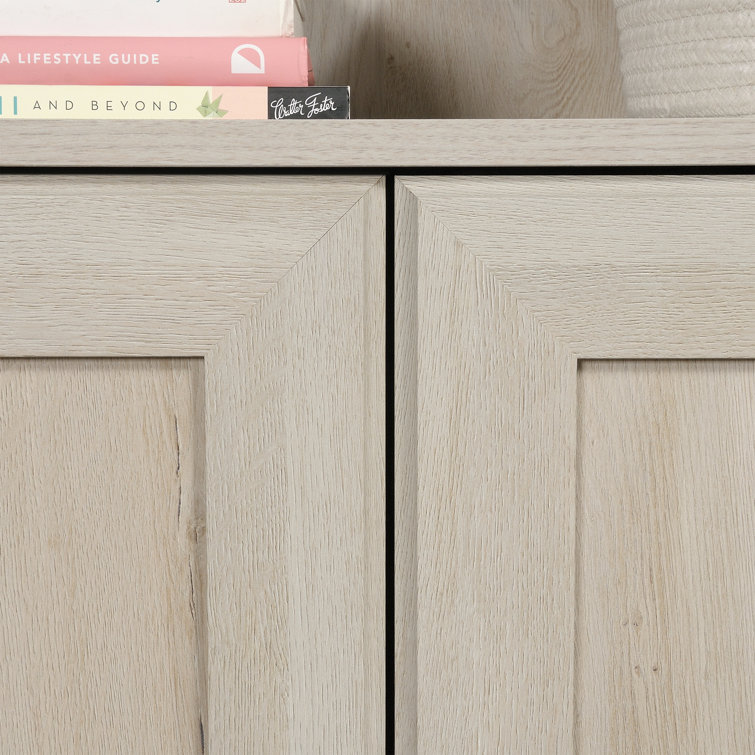 Chalked Chestnut Adjustable 5-Shelf Bookcase with Doors