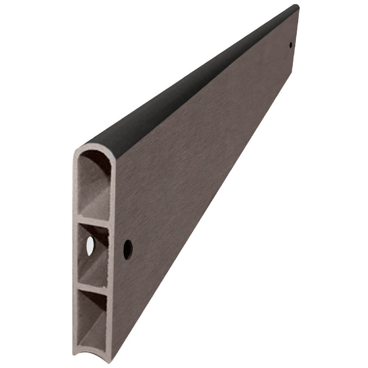 Weathered Wood Composite Raised Garden Bed with Black Brackets