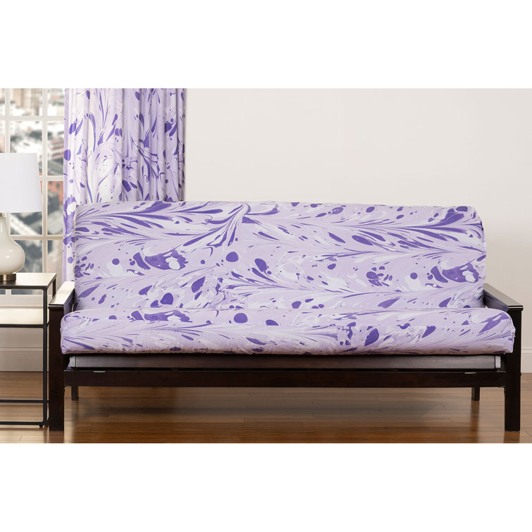 Electrify Amethyst Polyester Box Cushion Futon Slipcover, Full Size
