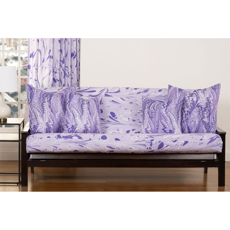 Electrify Amethyst Polyester Box Cushion Futon Slipcover, Full Size