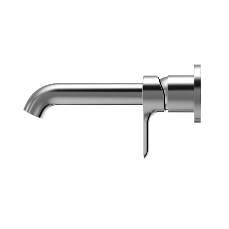 Elegant Elongated Chrome Wall-Mount Faucet with Ceramic Discs