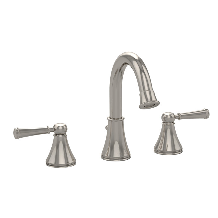 Elegant Vivian Polished Nickel Widespread Bathroom Faucet