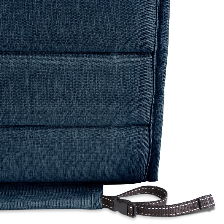 Heather Indigo Water-Resistant Outdoor Chaise Lounge Cushion