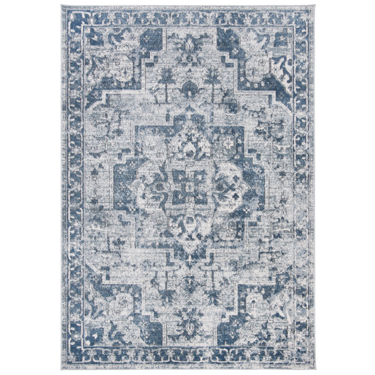 Ivory Medallion Hand-Knotted 3'x5' Synthetic Area Rug