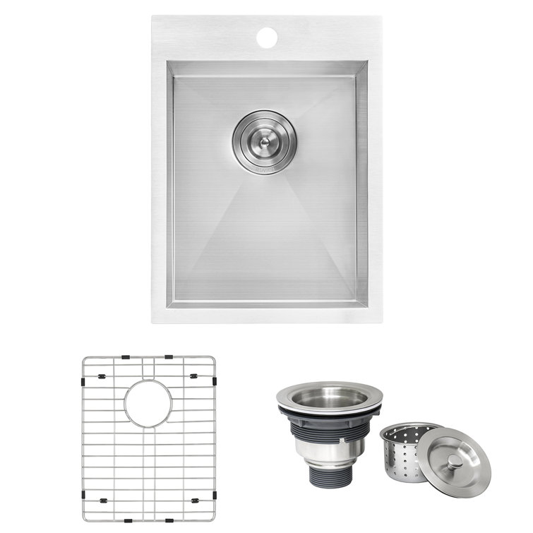 Ruvati 15 x 20 Inch Stainless Steel Drop-In Bar Prep Sink