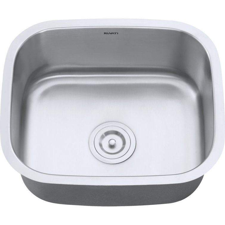 Ruvati 23" Stainless Steel Undermount Kitchen Sink with Grid
