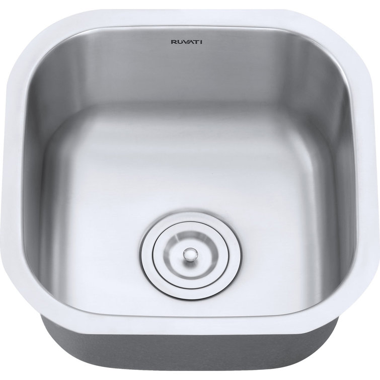 Ruvati 16" Stainless Steel Undermount Bar Prep Sink