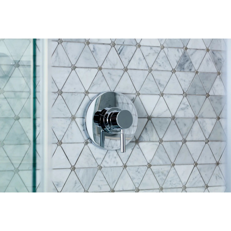 Polished Chrome Wall-Mounted Single Handle Lever Faucet