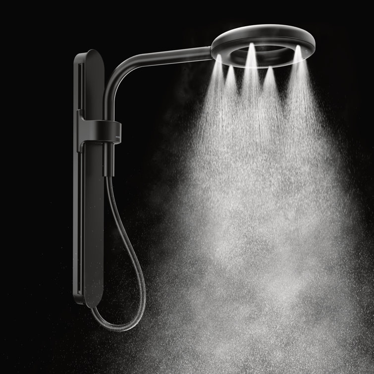 Matte Black Spa Shower Rainshower with Patented Spray Technology