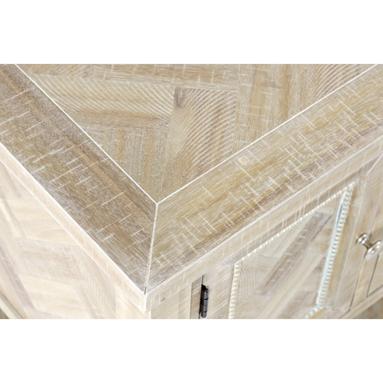 Fairview Transitional 54'' Distressed Acacia Chevron Sideboard
