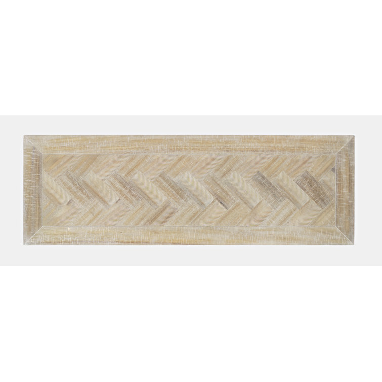 Fairview Transitional 54'' Distressed Acacia Chevron Sideboard