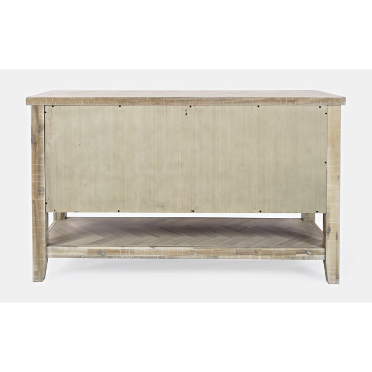 Fairview Transitional 54'' Distressed Acacia Chevron Sideboard