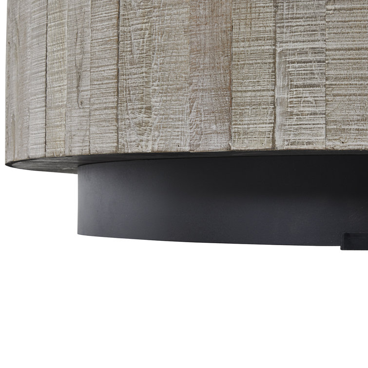 Colton Charcoal Oak and Black 48" Round Coffee Table