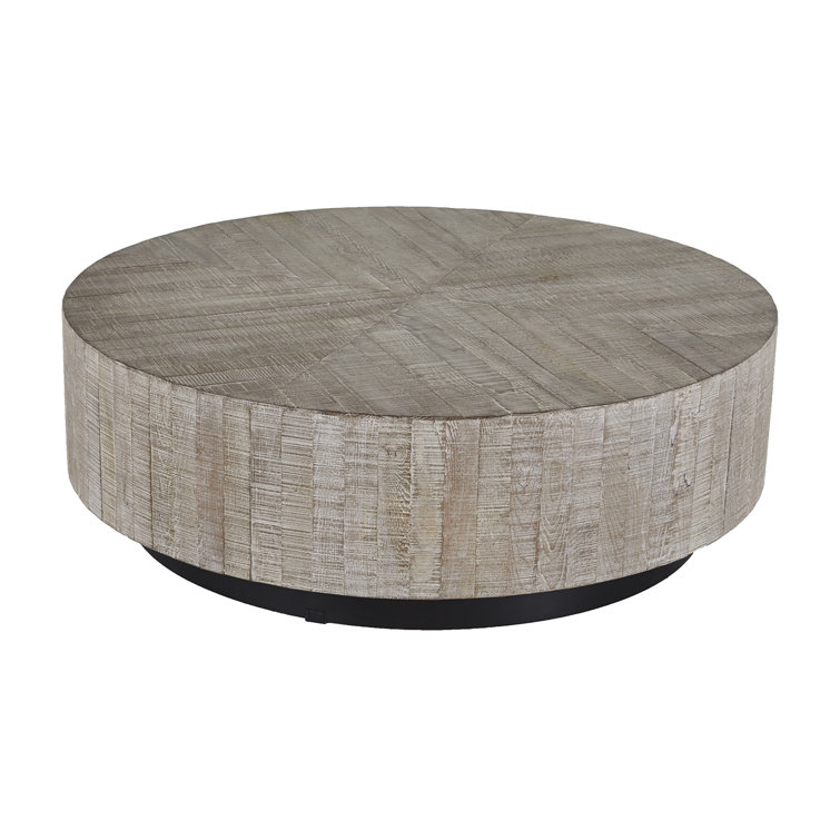 Colton Charcoal Oak and Black 48" Round Coffee Table