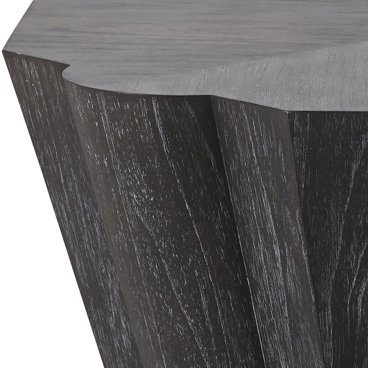 Gray Square Transitional Outdoor Wood Coffee Table