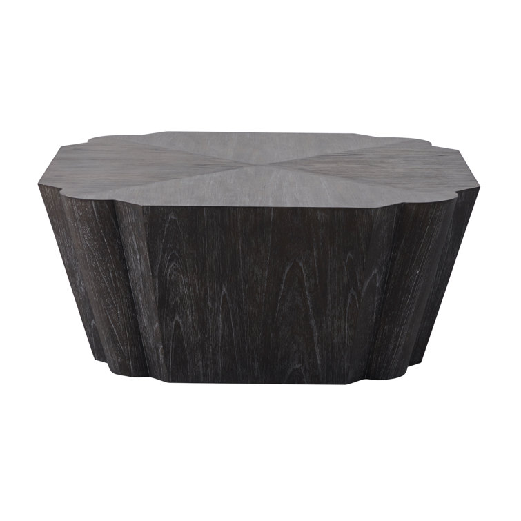Gray Square Transitional Outdoor Wood Coffee Table