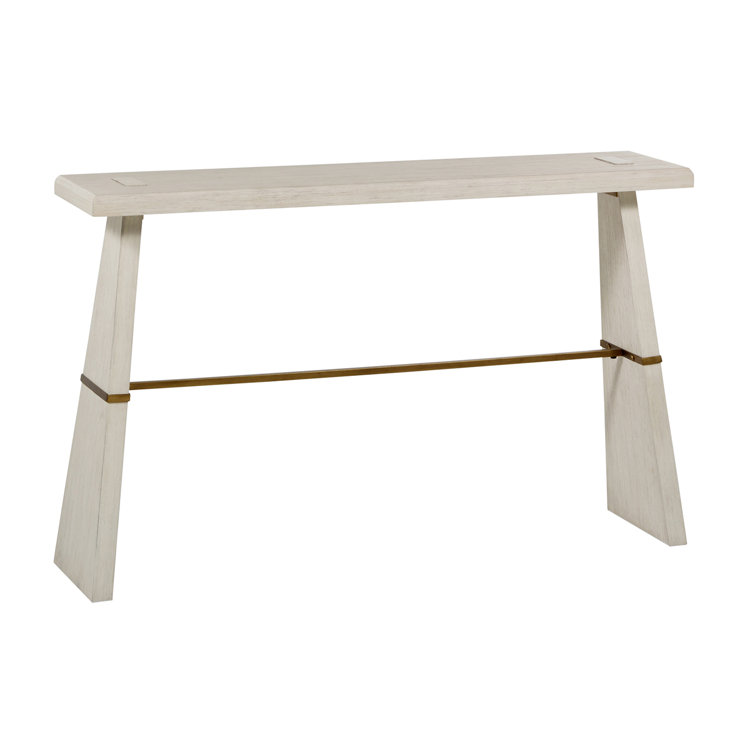 Sesame White and Brass 52" Transitional Console Table